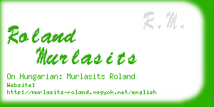 roland murlasits business card